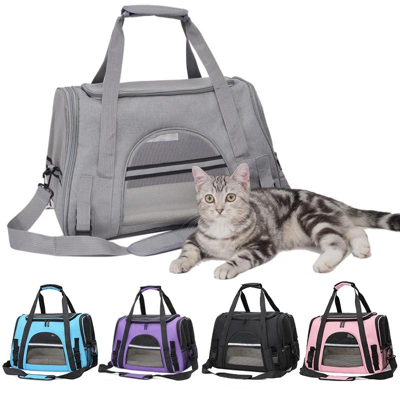 Borse per Gatti Morbide Portatili Trasportino per Cani Borsa Trasportino Traspirante in Rete Pieghevole Borsa a Mano per Gatti Borsa da Viaggio per Animali Borsa da Trasporto