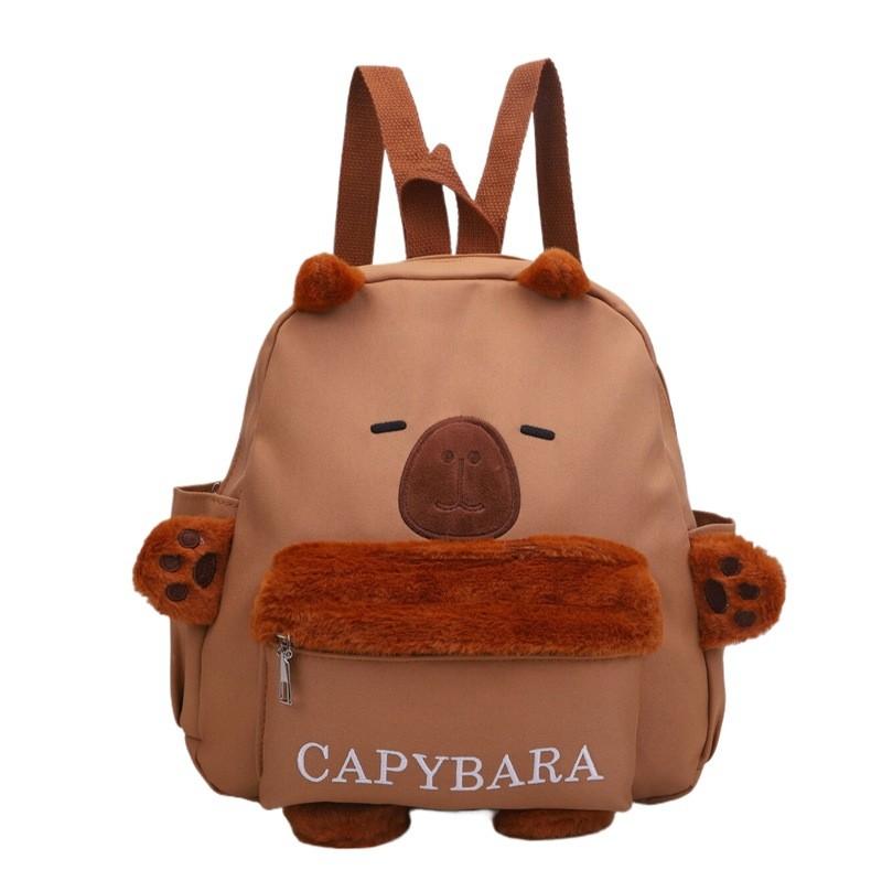 Backpack Capybara Plush Animal Childrens Bag With Adjustable Straps Shoulder