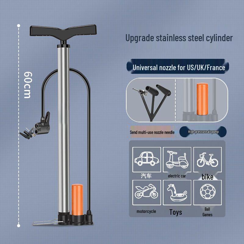 Electric High-Pressure Pump for Bicycles and Basketballs - Ideal for Home Use