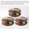 Cat Scratcher Accordion Toy Changeable Interactive Cat Scratching Board with Bell Ball Foldable Corrugated Paper Scratch Toy