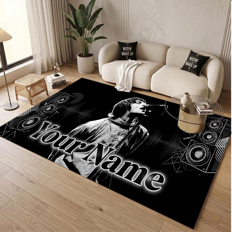 Custom Name Crystal Velvet Rug,Oasis Comfortable Anti Slip Floor Mat For Room Decoration
