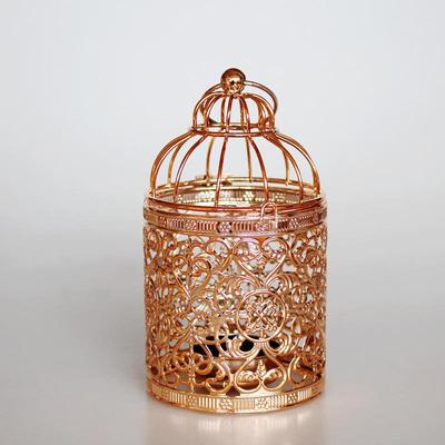 European Craft Bird Cage Gilt-shaped Candle Holder Home Wedding Props