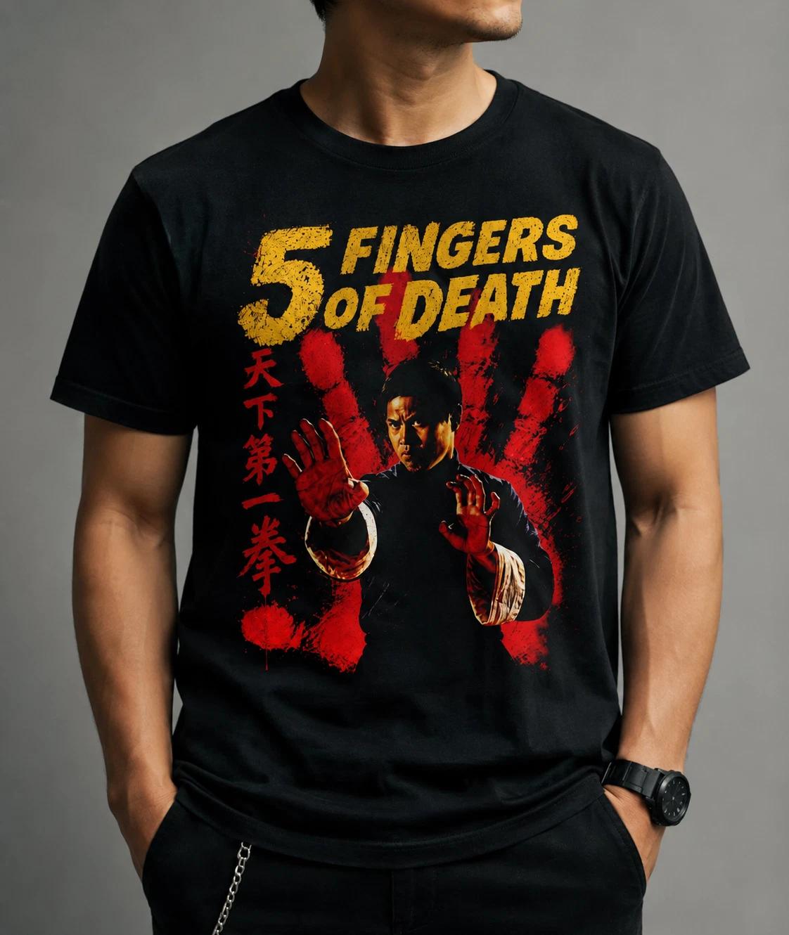 Five Fingers Of Death King Boxer T-shirt 70s Classic Kungfu Movie T-shirt 3XL