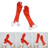 Cosplay Santa Gloves Winter Full Finger Bells/White Cuffs Decor Gloves for Teens
