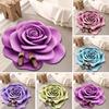 3D Rose Floor Mat Absorbent Floral Bathroom Rug with Non-Slip Backing Realistic Flower Decorative Carpet for Bedroom Living Room Entrance
