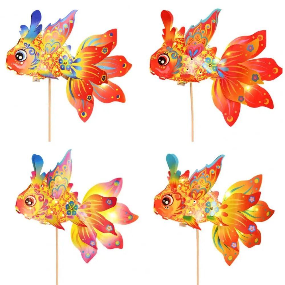 with LED Light Mid-Autumn Festival Lanterns Handheld DIY Festival Lanterns Kits  Blessing Ceremony
