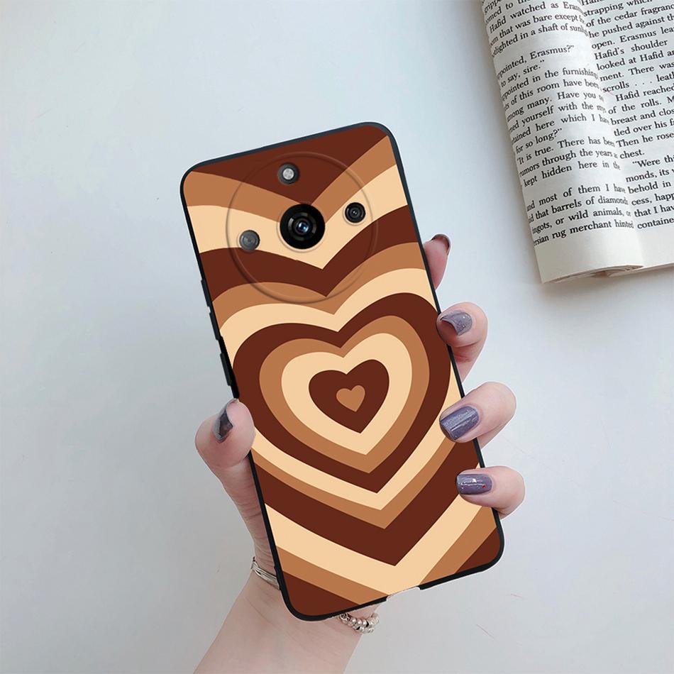 For Realme 11 Pro Plus Case Flower Girl Heart Cute Phone Case Back Cover For Realme 11 11Pro+ 5G Silicone Protection Bumper Capa
