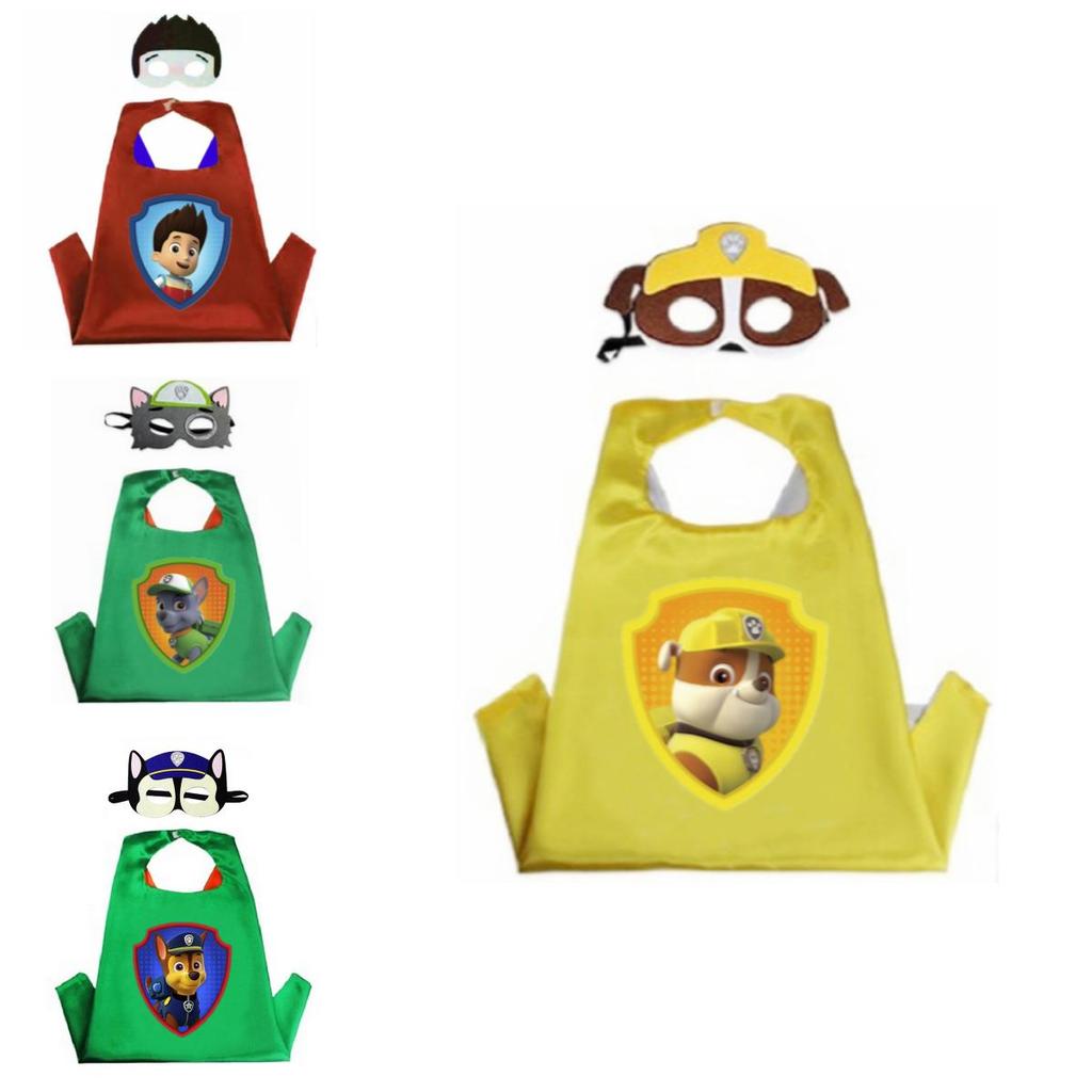 Eye-catching Paw Patrol Cloak And Mask Cosplay Costume For Kids' Fancy Dress Parties