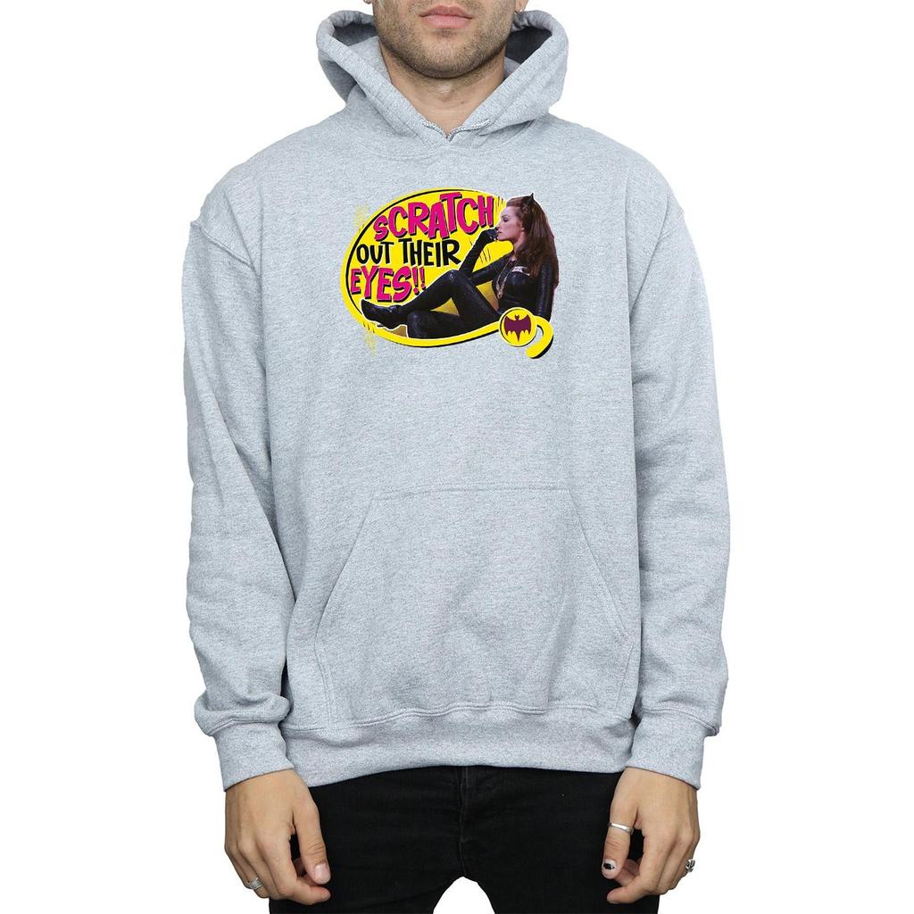 DC Comics Mens Batman TV Series Catwoman Scratch Hoodie