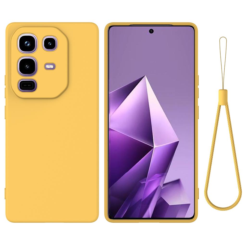 For Infinix Note 50 Pro 4G/Infinix Note 50 4G Liquid Silicone Case Phone Back Cover with Hand Strap