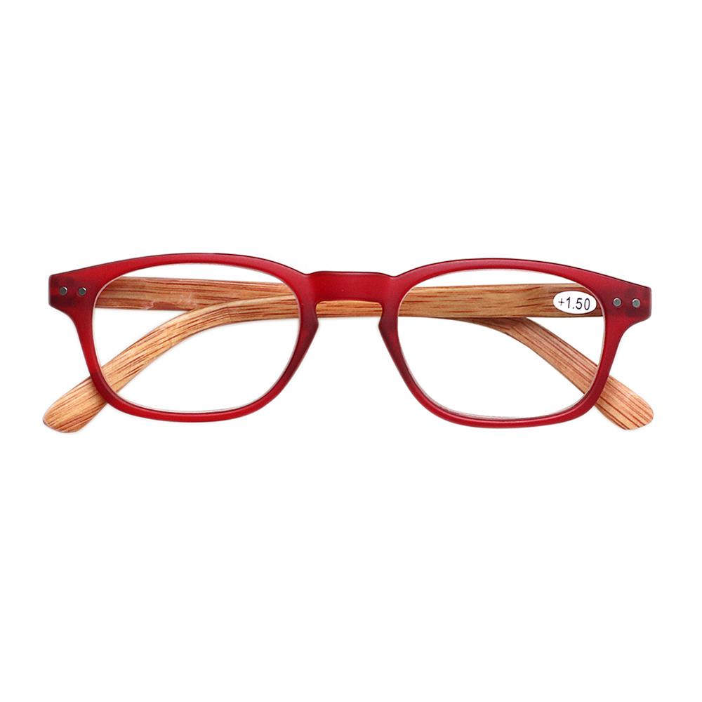 Wood Grain Mirror Legs Reading Glasses Spring Hinge Men Women Hd Reader Diopter +1.0+2.0+3.0+5.0+6.0