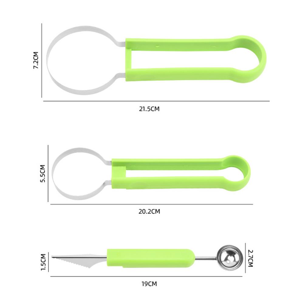Set multifuncțional de pepeni cu fructe, instrument de sculptat fructe cu depozitare ușoară, pentru garnituri de salată