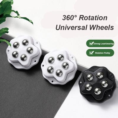 4Pcs/set Mute Ball 360° Rotation Pulley Self Adhesive Furniture Casters New Universal Wheels