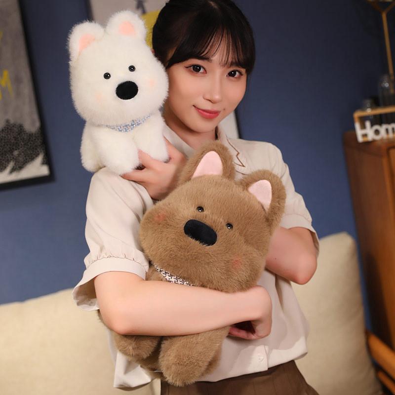 Adorable Plush West Highland Terrier Dog Doll Soft Toy For Kids And Girls Gifts