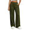 Women's Color Wide Leg Pants with Pockets Casual Loose Fit Straight Leg Trousers for Everyday Wear