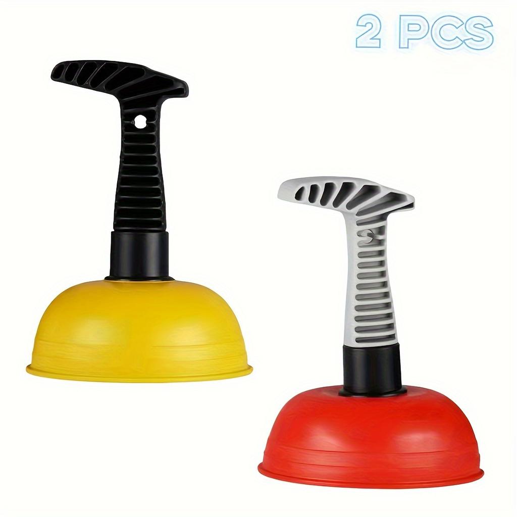 PVC Sink & Drain Plunger -2pcs, Multi-Purpose Pipe Clog Remover for Kitchen and Bathroom, Efficient Toilet Unclogger