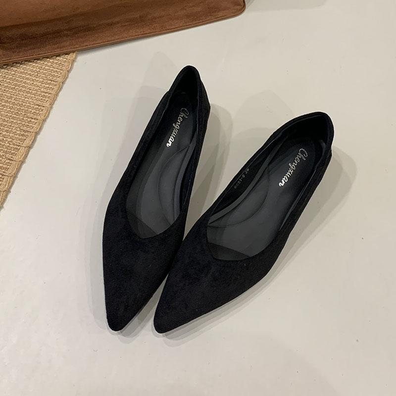 

Мода Мода Обувь на низком каблуке Неглубокие женские туфли-лодочки Шлепанцы Повседневная женская обувь с острым носком Элегантные женские туфли на каблуке Слипоны 35 чёрный