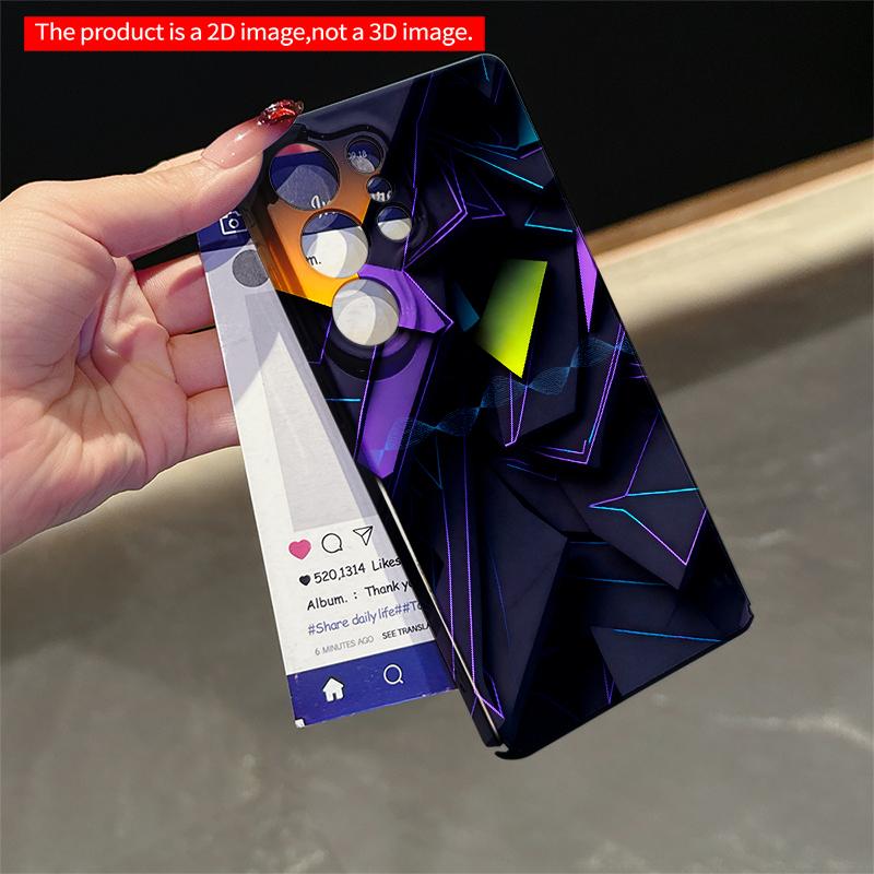 2DFlat Samsung phone case Neon Geometric Abstract Phone Case Applicable to Galaxy S22 S23 S24 S25ULTRA S26 A12 A13 A14 A15 A16