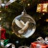 Handmade Glass Christmas Decorations Bird Acrylic Ornaments 2D Cardinals Animal Tree Elegant Decor Handcrafted Holiday Hanging for Home 3D Balls