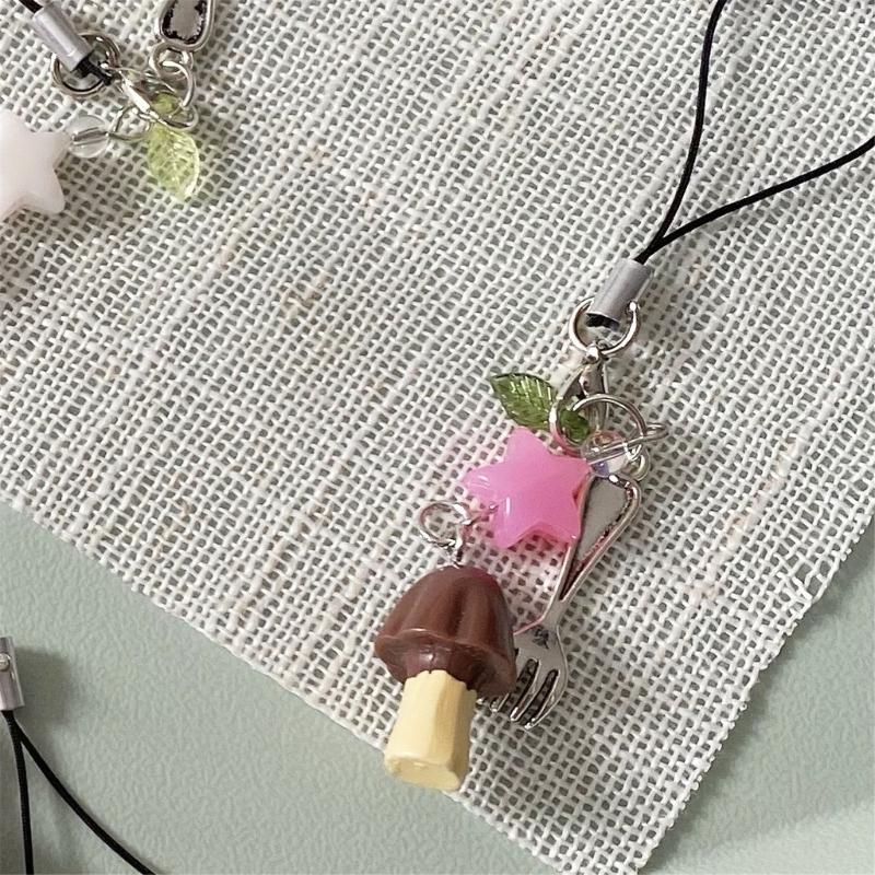 Unique Mushroom Keychain Mobile Chain Creative Phone Jewelry Suitable for Car Key Decoration and Style Enhancement