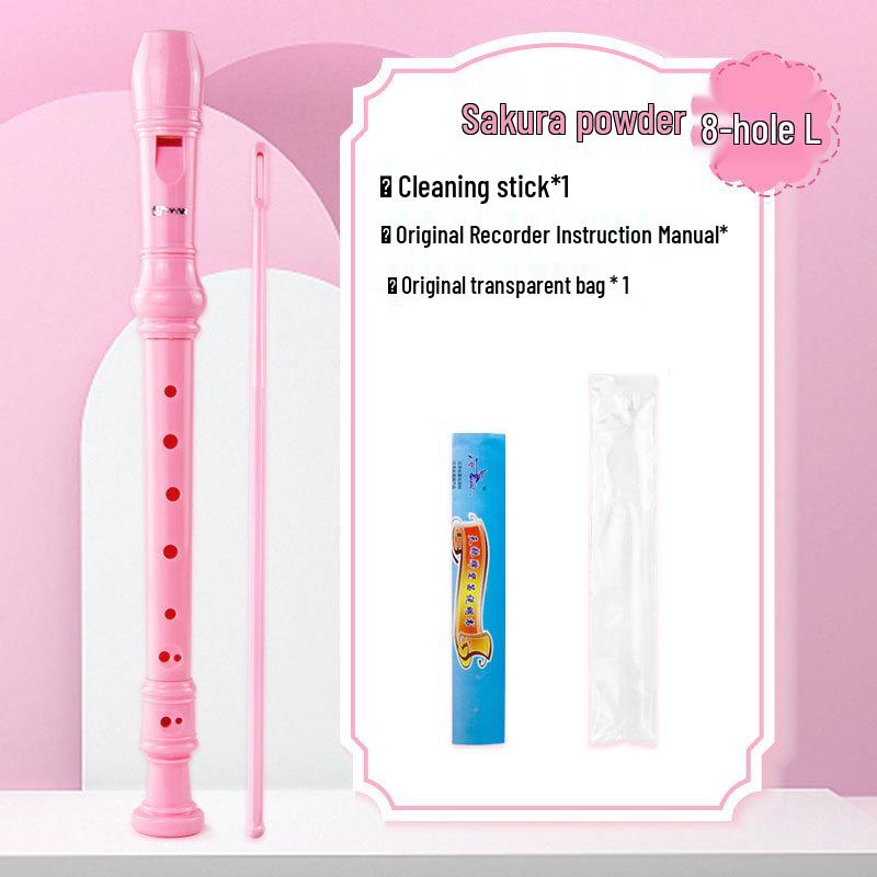 Swan ABS German Soprano Recorder for Students, 6/8-Hole, White Flute