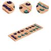 Holz Mehrfarbige Perlen Mancala Brettspiel, Tischspiel für Teenager, Klassisch Faltbar für Erwachsene Kinder