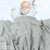 Baby Knitted Heart Pattern Crochet Swaddle Wrap With Windproof Cotton For Newborns