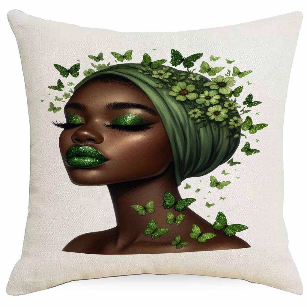 New Colorful Black Girl Pillowcase Home Cushion Pillowcase Sofa Decoration