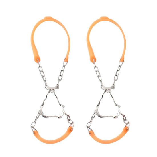 2 шт. Льодоступи для взуття, шипи для льоду, зчеплення, снігоступи, протиковзкі, 6 металевих шипів, легкі у використанні льодоступи для черевиків, взуття, пішого туризму, альпінізму, скелелазіння