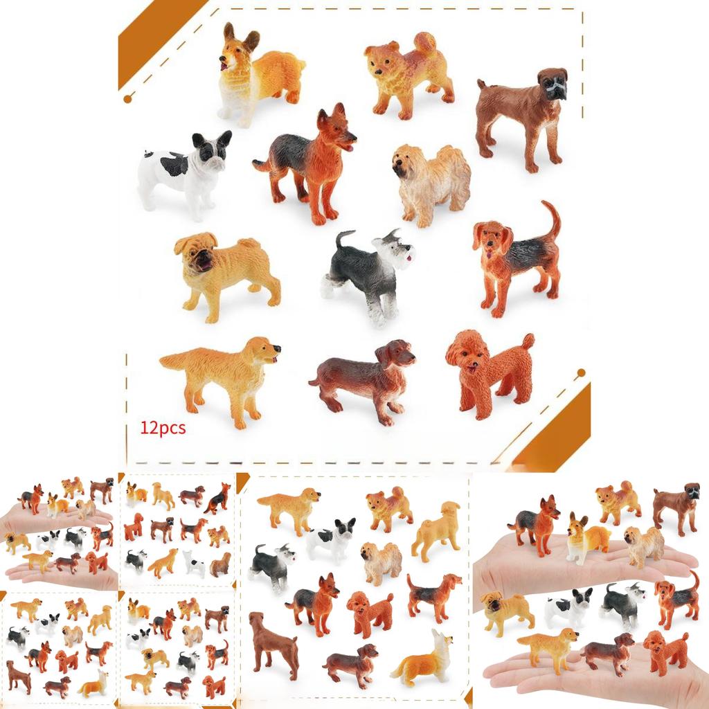 Teddy Plush Dog Miniature Model Pvc Collectible For Pet Enthusiasts