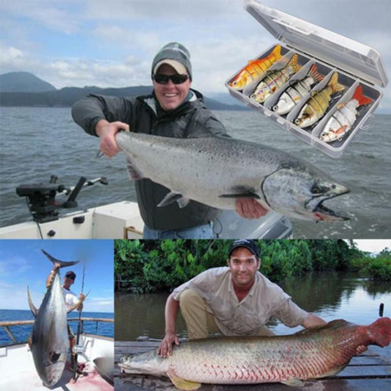 5 Stück Kunstköder Angelhaken Set Angelköder Haken Sortiert Lebensechter Swimbait Forelle Barsch Süßwasser Salzwasser Angelausrüstung