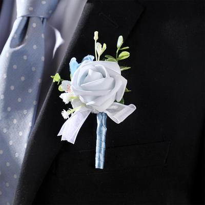 Knopflochblume Künstliche Blume Accessoires Schlichtes Design Corsage für Zeremonie Brautjungfer Jubiläum
