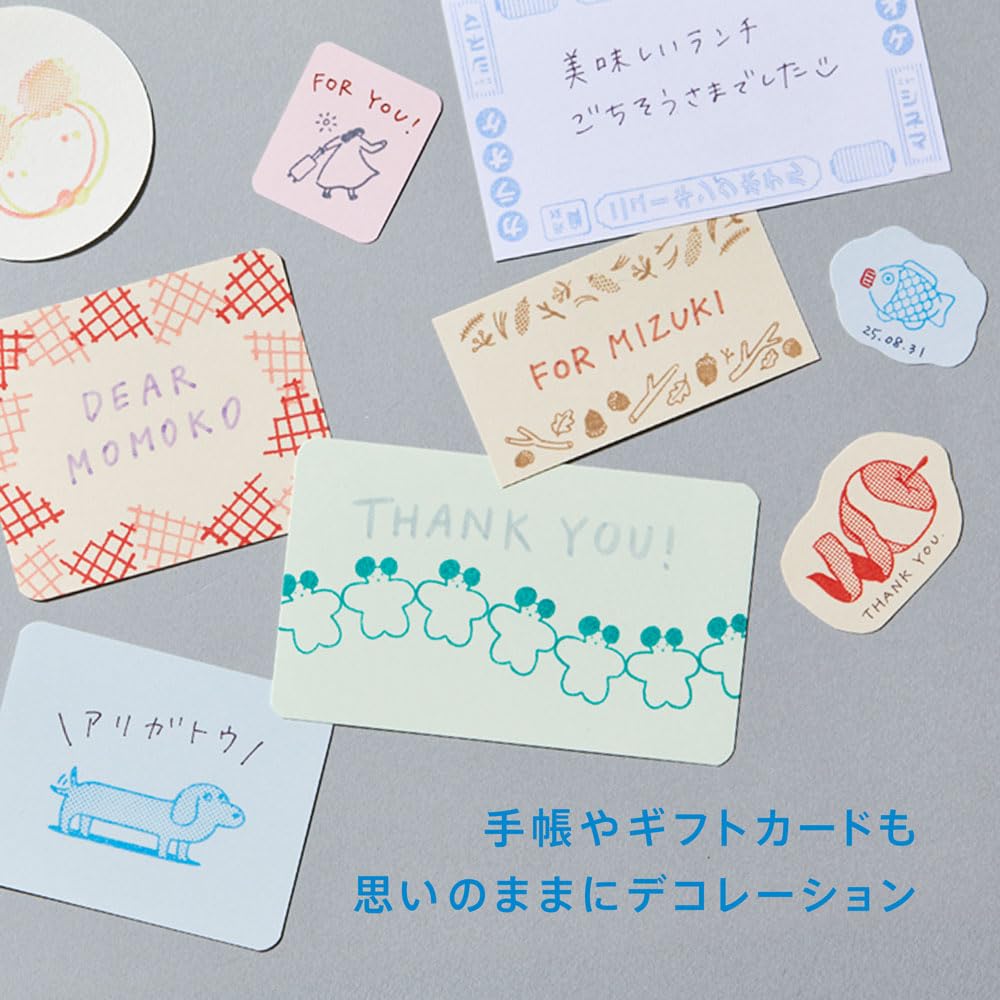 King Jim Clear Ice Set of Odekake Stamps, Mark, 6, Set, CLSSB-001