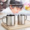 304 Stainless Steel Anti-Scald Double-Layer Water Cup for Kids and Students with Engraving