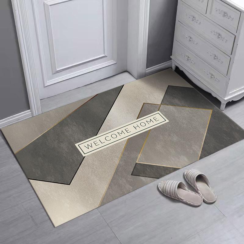 Geometric Style Entrance Carpet Dirt Resistant Household Floor Mat Living Room Bedroom Carpet Floor Mat