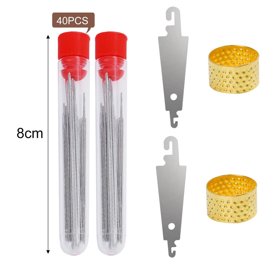 40/80/120PCS Blind Needle Set Elderly Needle-side Big Hole Hand Steel Sewing Needless Threading Household DIY Sewing Needles