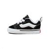 Knu Skool Canvas Suede Light Comfort Wear Resistant Low Top Toddler Skate Shoes Black White For Infants VN000D0K6BT