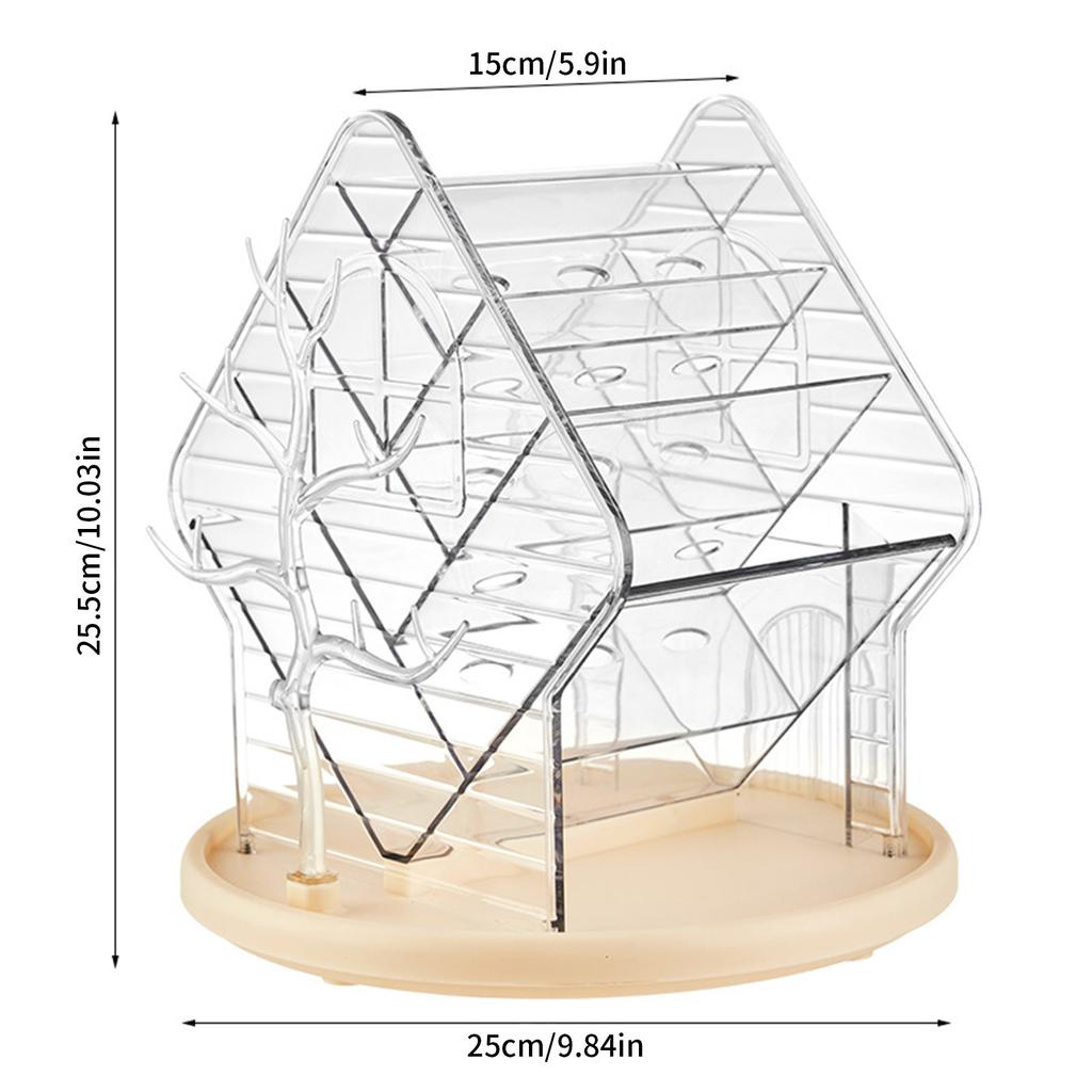 360 Degree Rotating Makeup Organizers Premium Material Makeup Organizers with Clear Visibility and Storage for Women