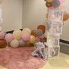Transparent Balloon Box Party Transparent Balloon Box 4 Pieces White Alphanumeric Set Decoration Supplies Birthday Decoration Background Recital