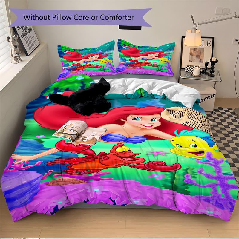 Underwater Mermaid Adventure Print 3Pcs Bedding Setduvet Cover With 2 Bedropillowcase Home Birthday Gift