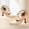 Women's Pointed Latin Salsa & Standard Dance Shoes Ballroom Modern Jazz Dancing Shoes Heele