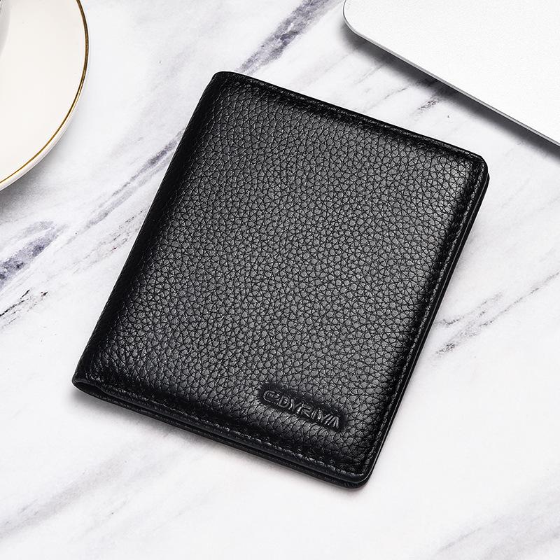Leather Wallet Men's Short New Thin Change Wallet Card Bag Simple First-layer Cowhide Wallet