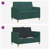 Storage Sofa In Dark Green 122 X 78 X 87 Cm Polyester