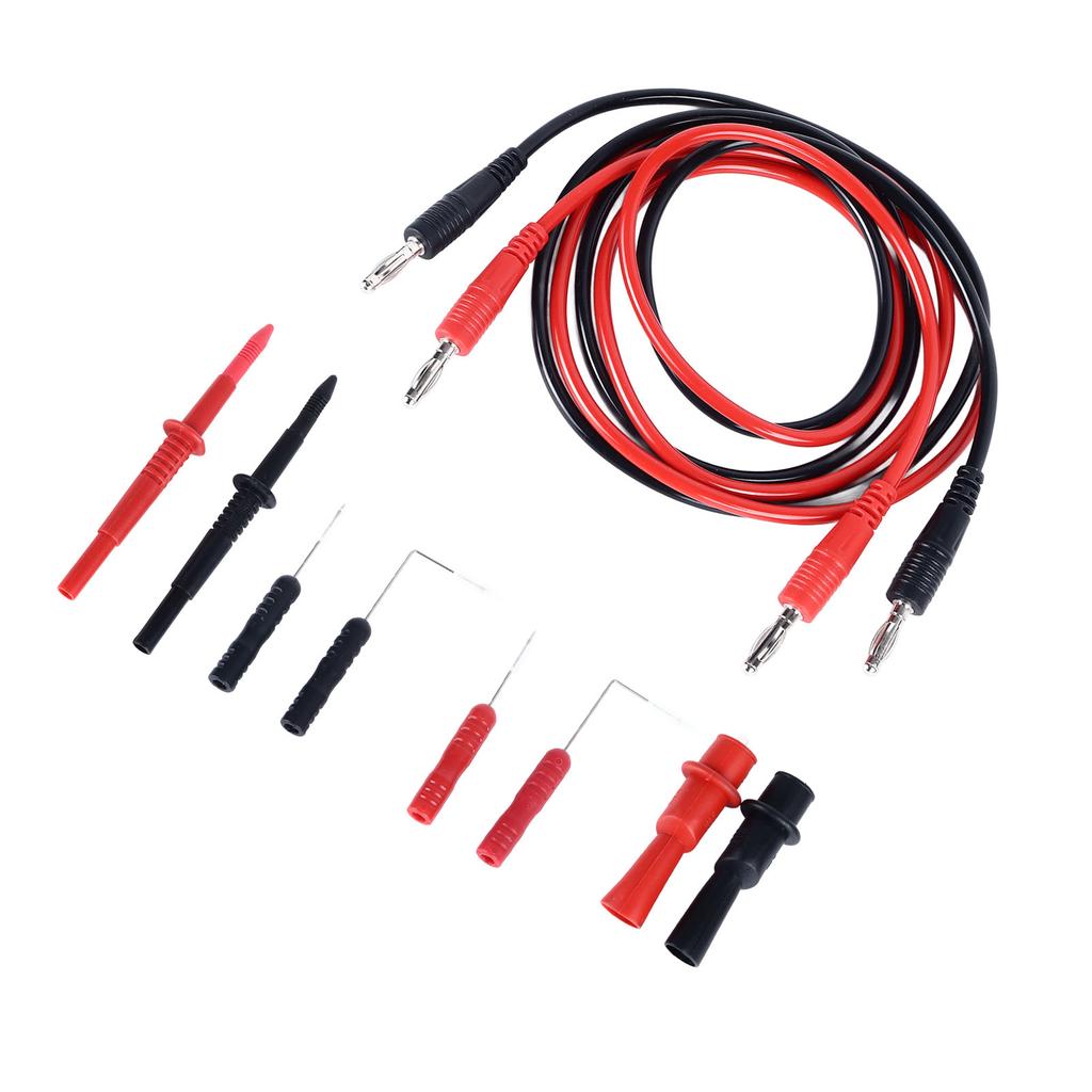 10PCS Set Multimeter Test S Kit Universal Black and Red Electrical Multimeter Testing Probe Set