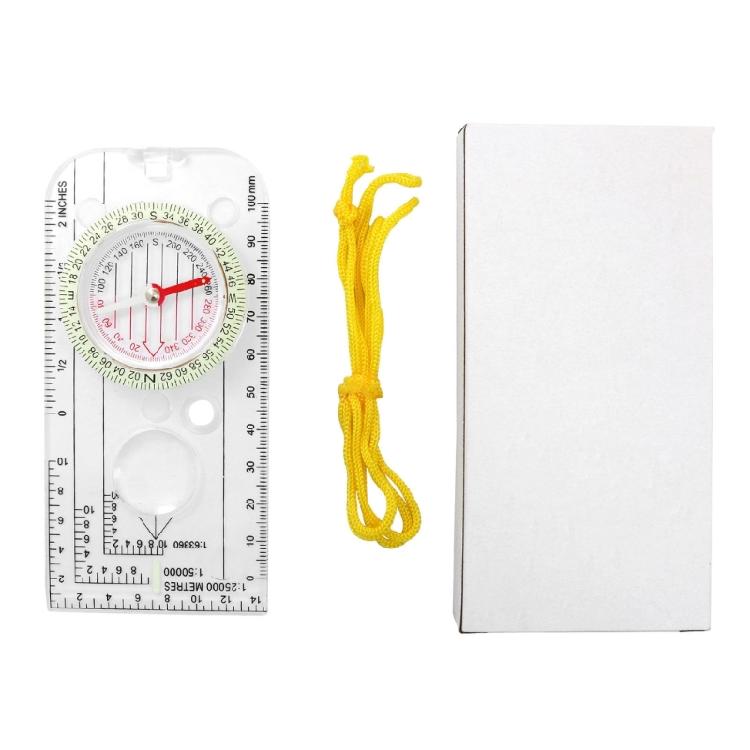 Professional Map Scale Compasses Outdoor Orienteering Compasses Acrylic Compasses Map Ruler Camping Navigation Tool