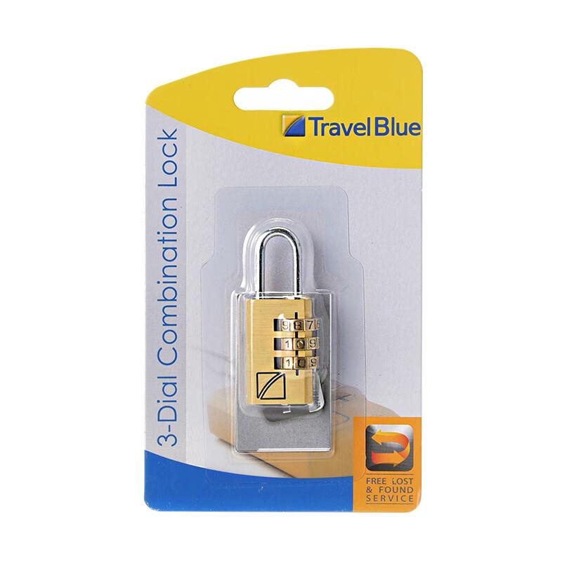 Алюминиевый кодовый замок TRAVEL BLUE с 3 цифрами