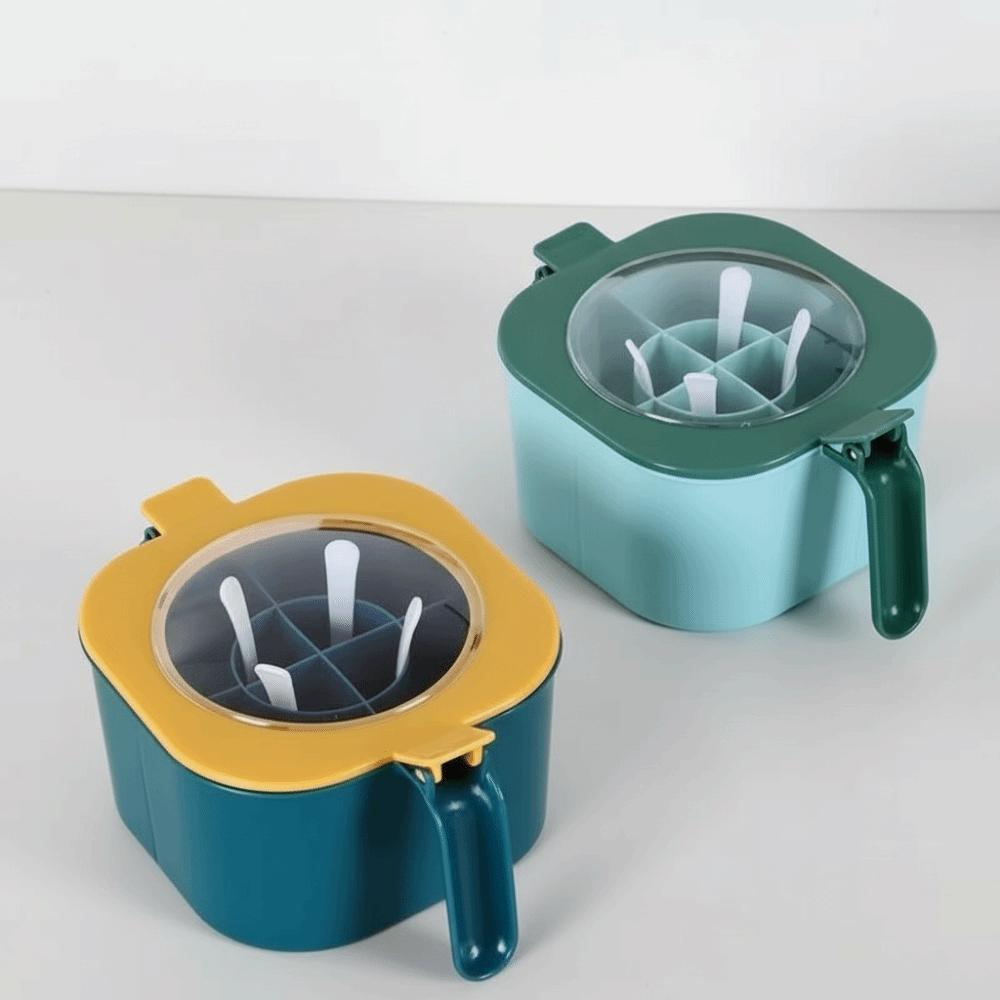Push-type 4-In-1 Seasoning Box Leak-proof Condiment Container  Home Kitchen