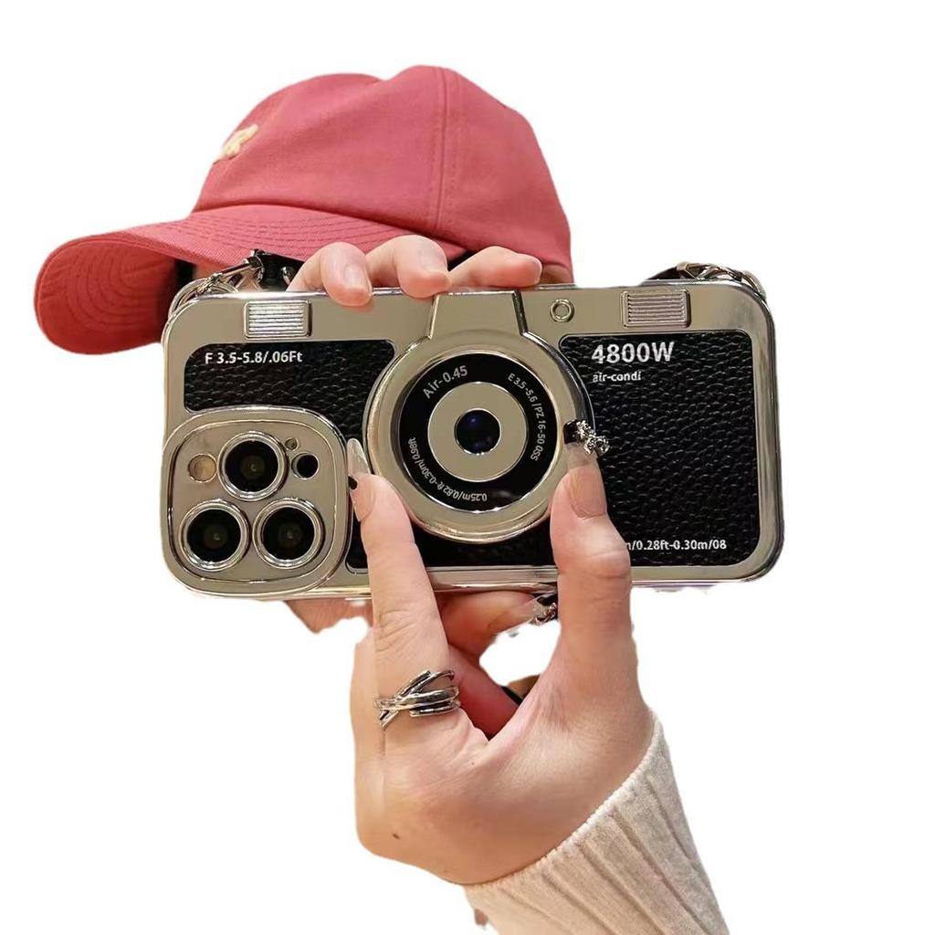 Apple 15 Phone Case with Full Lens Coverage for 13 Pro Max, Wrist Strap, Lanyard, Camera Protection for 12 Pro, 14 Plus