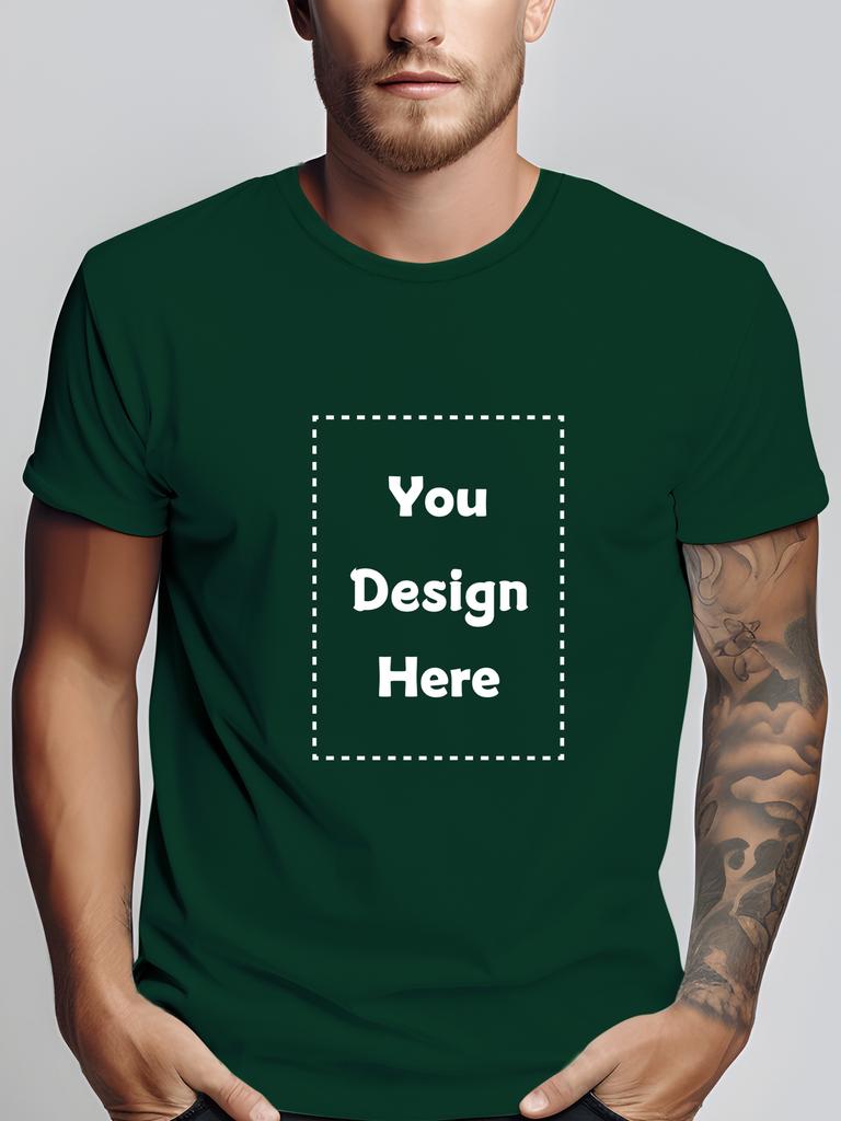 Customizable Mens 100 cotton TShirt Machine Washable  Dry Cleanable Custom Design for Casual Outings Custom T Shirt