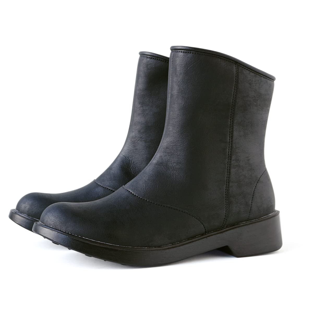 

Belle & Sofa Women s Comfortable Short Boots with Zipper, Thick Sole, Made in Japan, Maple (Vintage Black, 24-Point Measurement, 0-Centenometer)